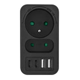 Current socket x2 + 4xUSB Maclean, splitter with 2 sockets, 2xUSB A, 2xUSB C PD 20W, 1x16A + 1x6A, MCE249 F/B, 2 pieces