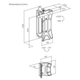 Maclean Wall-Mounted Bike Rack / Hanger, max. load 35 kg, adjustable tilt angle, steel, MC-171