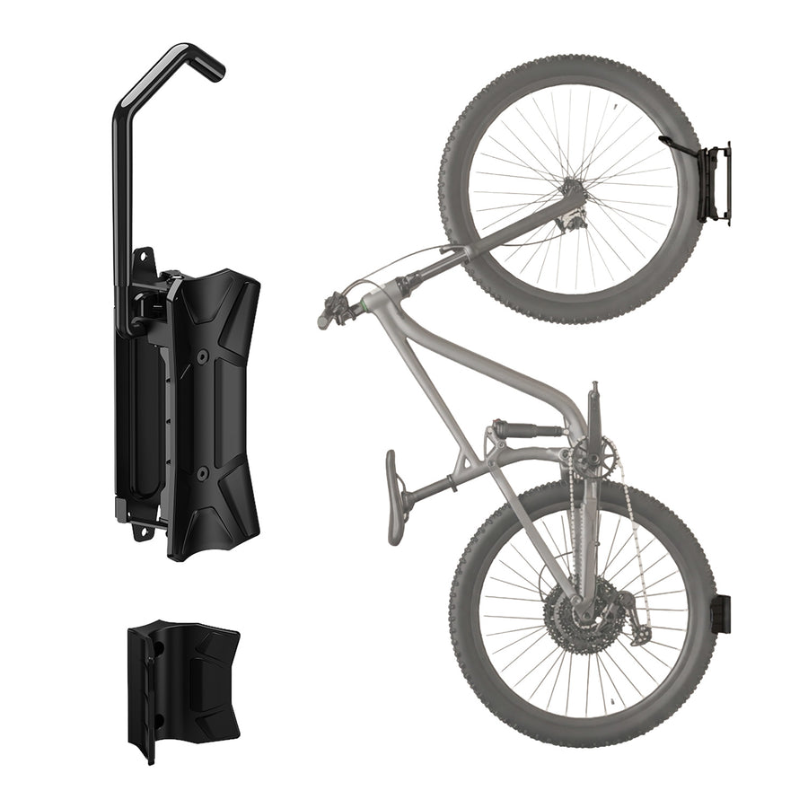Maclean Wall-Mounted Bike Rack / Hanger, max. load 35 kg, adjustable tilt angle, steel, MC-171
