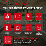 Maclean Electric TV Mount, Ceiling-Mounted, Tuya Compatible, Max. VESA 800x400, for 43-86" TVs, Max. 55 kg, MC-176 T