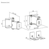Maclean Soundbar Wall Mount / Bracket, angle adjustment +8°–8°, max. load 10 kg, made of steel, MC-177