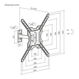 Maclean TV or Monitor Mount / Bracket, max. 23–65", max. load 30 kg, universal, max. VESA 400x400, MC-758 N