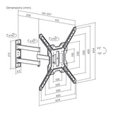 Maclean TV or Monitor Mount / Bracket, max. 23–65", max. load 30 kg, universal, max. VESA 400x400, MC-759 N