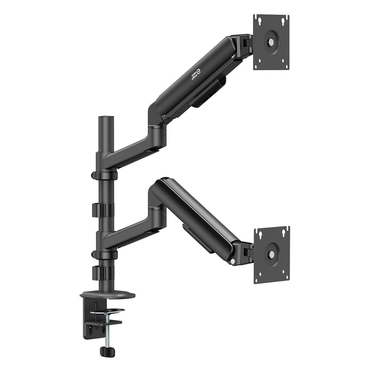 Ergo Office Mount / Holder for 2 Monitors, Gas Spring, 17"-32", 1-10 kg, Matte Black, ER-692 B