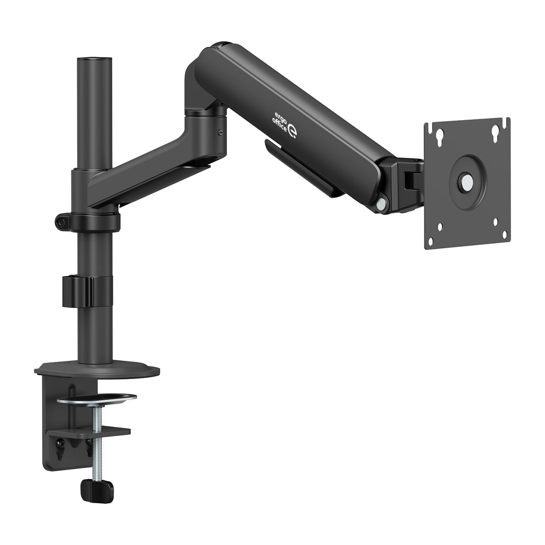 Ergo Office Monitor Mount/Hanger, Gas Spring, 17"-32", 1-10 kg, Matte Black, Max. VESA 100x100, ER-691 B