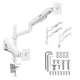 Ergo Office Mount/Hanger for 2 Monitors, Gas Spring, 17"-32", 1-10 kg, Matte White, ER-692 W
