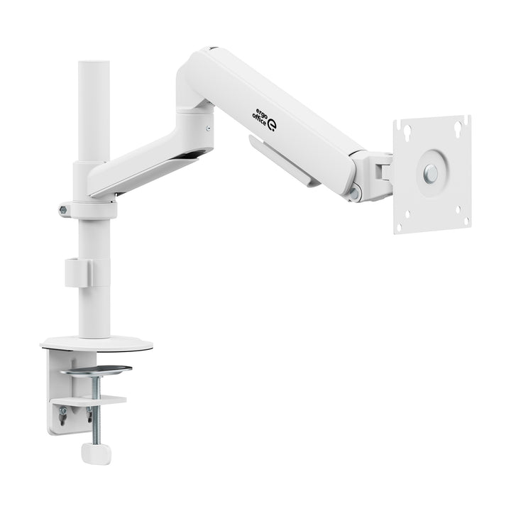 Ergo Office Monitor Mount/Hanger, Gas Spring, 17"-32", 1-10 kg, Matte White, Max. VESA 100x100, ER-691 W