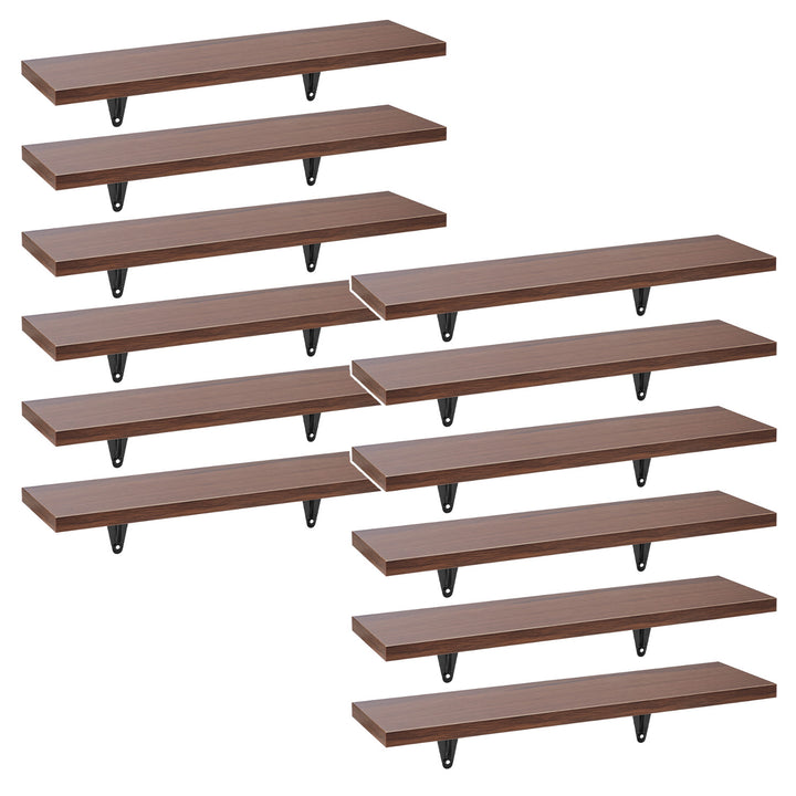 Maclean wall shelves, set of 12, 8kg max, for wall mounting, MC-331