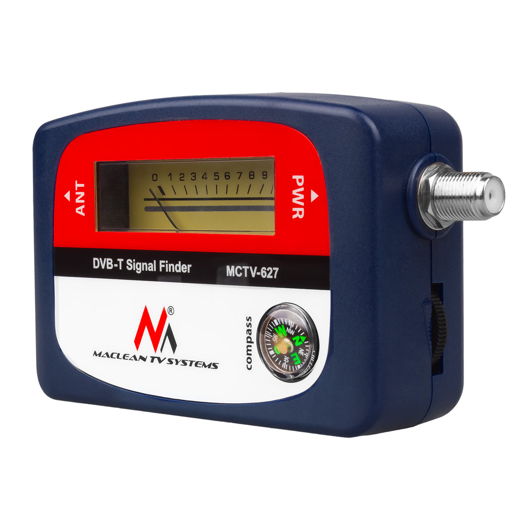 Maclean DVB-T TV meter, case, cable 25 cm F-F, MCTV-627 + 10x AA Varta Industrial battery