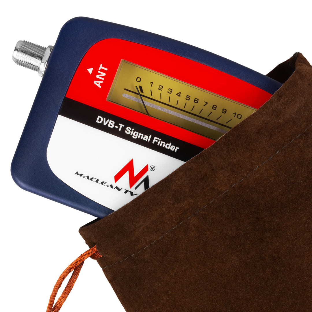 Maclean DVB-T TV meter, case, cable 25 cm F-F, MCTV-627 + 10x AA Varta Industrial battery