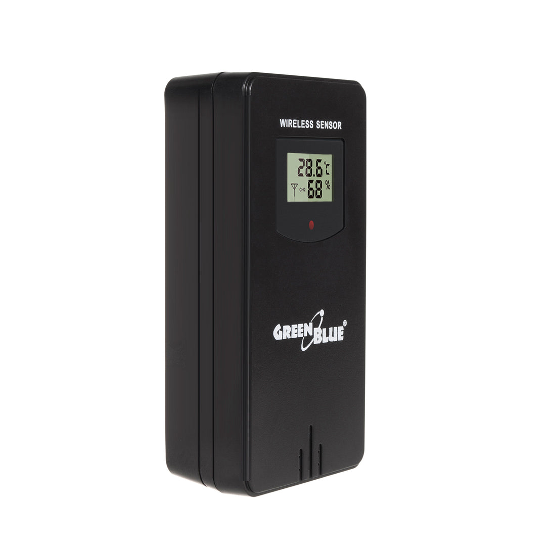 GreenBlue WiFi weather station, TUYA compliant, outdoor sensor, calendar, weather forecast, barometer, power adapter, batteries, GB215