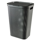 Curver Infinity Recycled mangle / laundry basket, Capacity 40L, Dark Grey, 100% recycled, 245675 + Curver Infinity Recycled 60L laundry basket