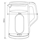 GreenBlue Cordless Electric Kettle, 1.7 L capacity, glass water tank, easy-to-read display, temperature selection, 2200 W, GB670 B