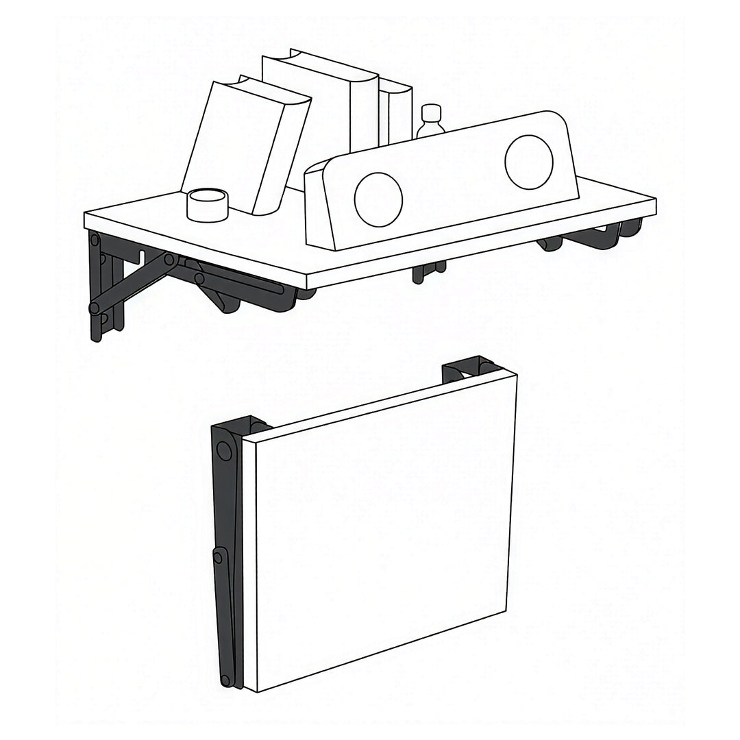 Maclean Folding Wall Shelf Bracket, min. 250 mm, max. 500 mm, max. 50 kg, 2 pieces, MC-194