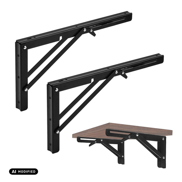 Maclean Folding Wall Shelf Bracket, min. 300 mm, max. 600 mm, max. 50 kg, 2 pieces, MC-195