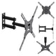 Maclean TV Mount / Bracket, max VESA 400x400, 32-55", up to 25 kg, black, tilt adjustment 0°–-15° and swivel adjustment +90°–-90°, MC-190