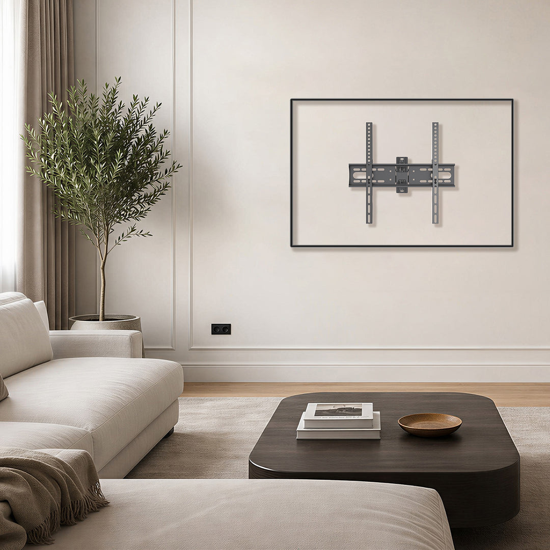 Maclean TV Mount / Bracket, max VESA 400x400, 32-55", up to 30 kg, black, tilt adjustment +2°–-10° and swivel adjustment +90°–-90°, MC-191