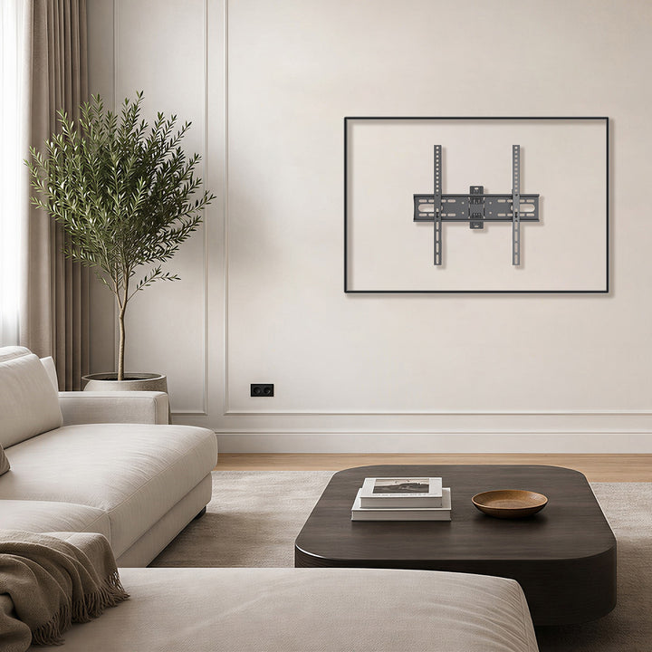 Maclean TV Mount / Bracket, max VESA 400x400, 32-55", up to 30 kg, black, tilt adjustment +2°–-10° and swivel adjustment +90°–-90°, MC-191