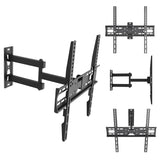 Maclean TV Mount / Bracket, max VESA 400x400, 32-55", up to 30 kg, black, tilt adjustment +2°–-10° and swivel adjustment +90°–-90°, MC-191