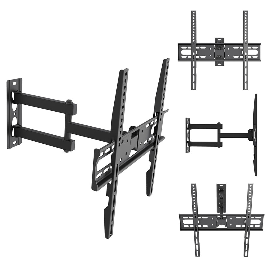 Maclean TV Mount / Bracket, max VESA 400x400, 32-55", up to 30 kg, black, tilt adjustment +2°–-10° and swivel adjustment +90°–-90°, MC-191