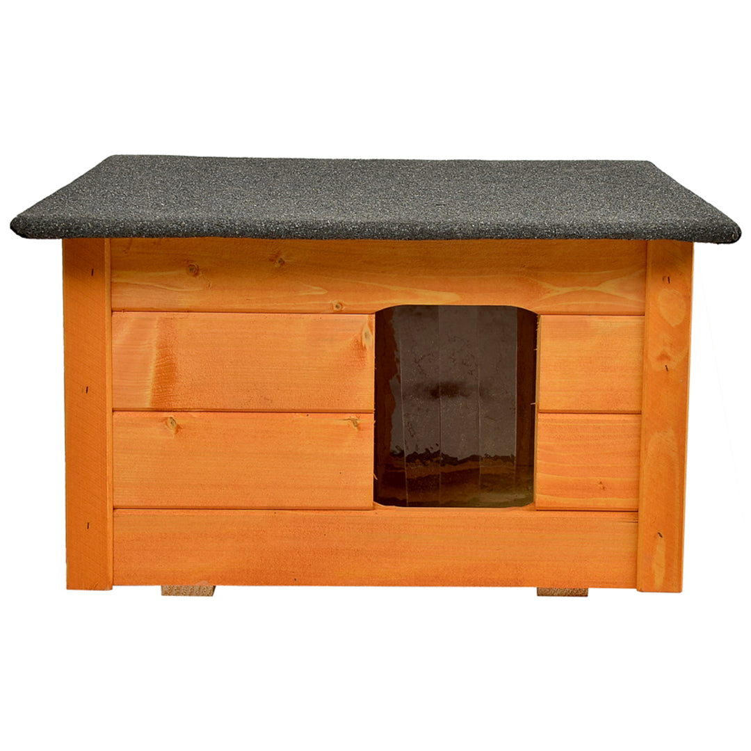 Kennel for dog, cat Woodok, insulated, spruce wood + bed
