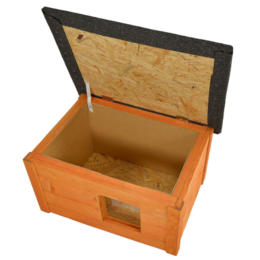 Kennel for dog, cat Woodok, insulated, spruce wood + bed