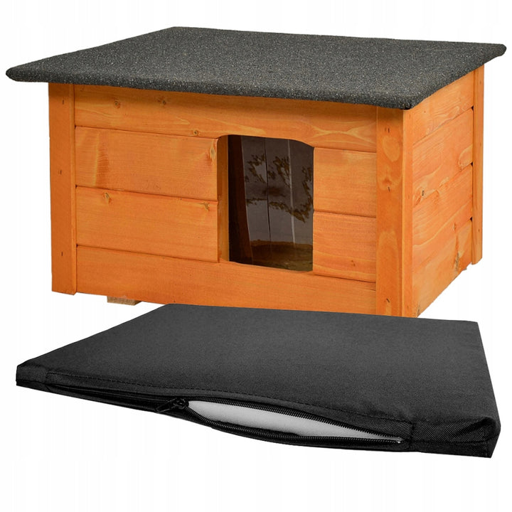 Kennel for dog, cat Woodok, insulated, spruce wood + bed