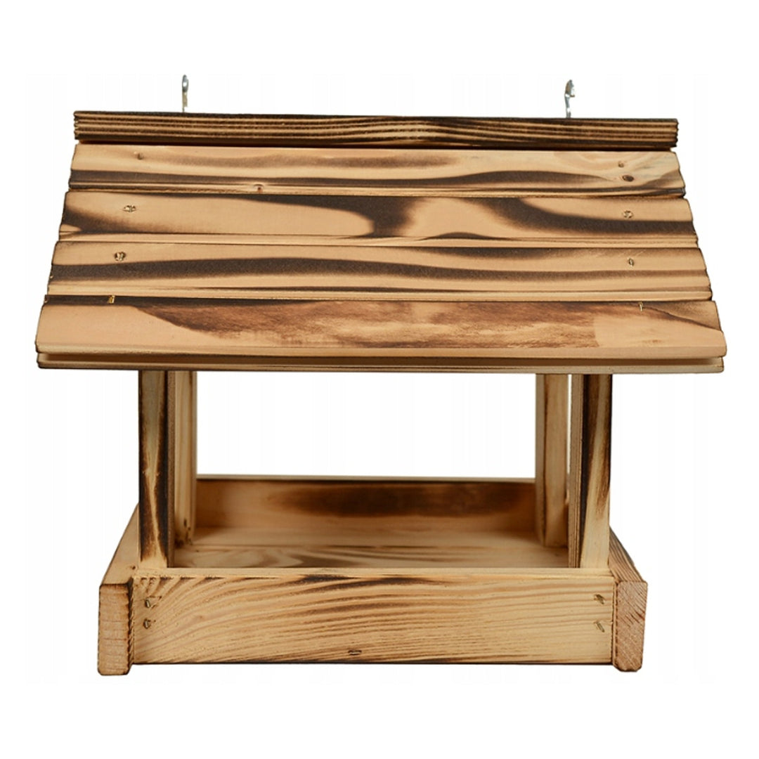 Woodok bird feeder, spruce wood, fired, strong hooks + bird seed 1kg.