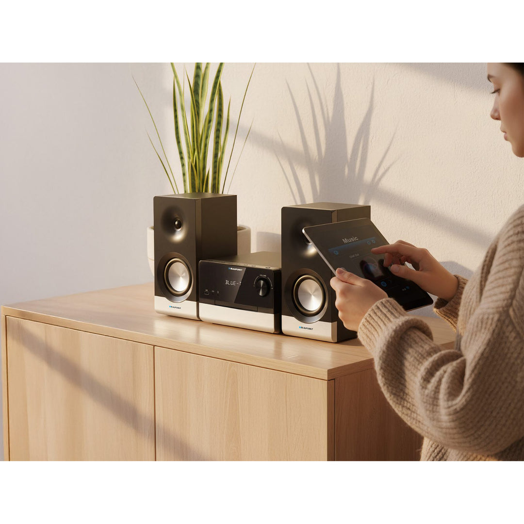 Blaupunkt microphone, CD, USB, FM radio, Bluetooth, remote control, clock with alarm function, MS40.2BT