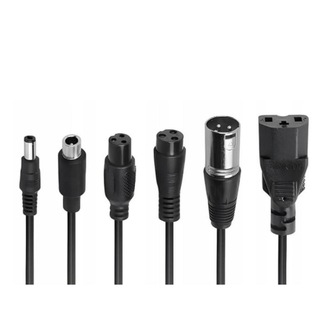 Lextool universal power charger for scooters and electric vehicles, 54.6V 2A, 6 DC plugs, LXG95