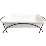 Maestro ceramic food warmer, rectangular, white color, capacity 1.7L, can be used in the oven, rack and lid with handle included, MR-11362-73