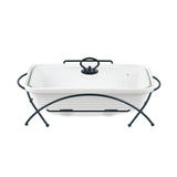 Maestro ceramic food warmer, rectangular, white color, capacity 1.7L, can be used in the oven, rack and lid with handle included, MR-11362-73