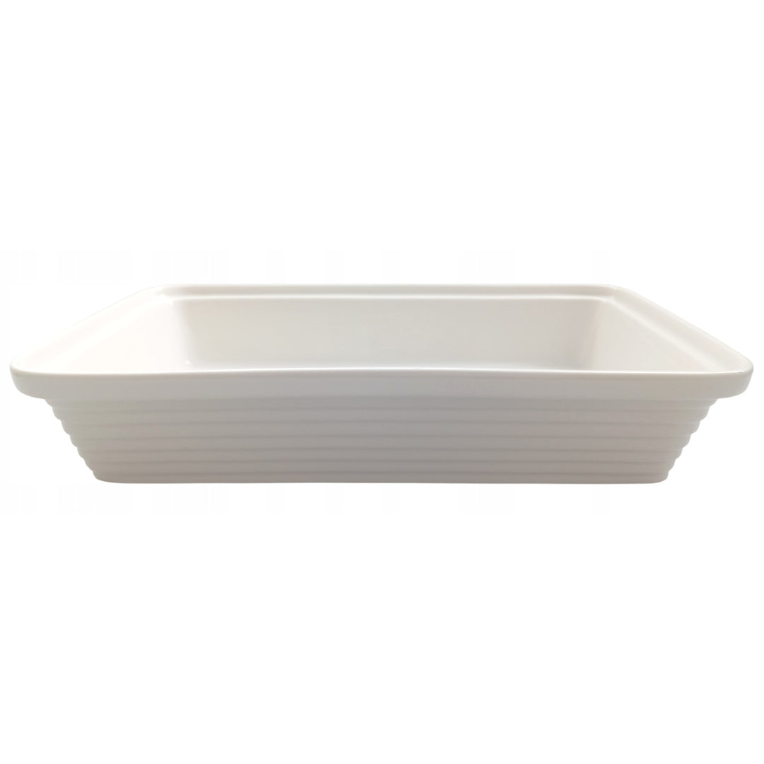 Maestro ceramic food warmer, rectangular, white color, capacity 2.4L, can be used in the oven, rack and lid with handle included, MR-11562-73