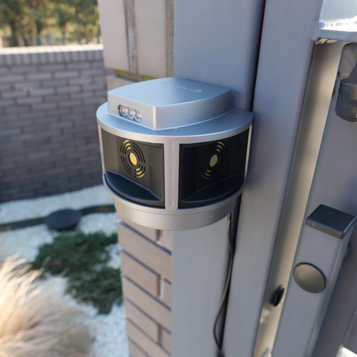 Rodent, marten, mouse repellent Viano, ultrasonic generator, strobe panel, three speakers, Trio-Strob