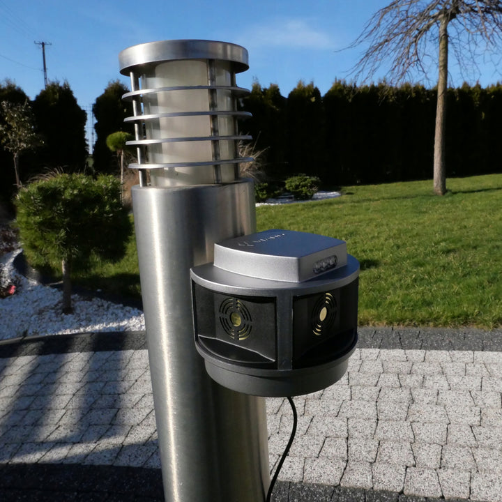 Rodent, marten, mouse repellent Viano, ultrasonic generator, strobe panel, three speakers, Trio-Strob