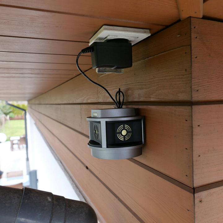 Rodent, marten, mouse repellent Viano, ultrasonic generator, strobe panel, three speakers, Trio-Strob