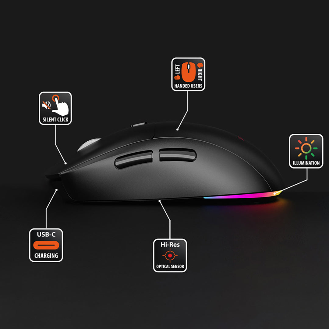 Wireless 2-in-1 (BT/RF) silent & recharge mouse MT1124, Media-Tech