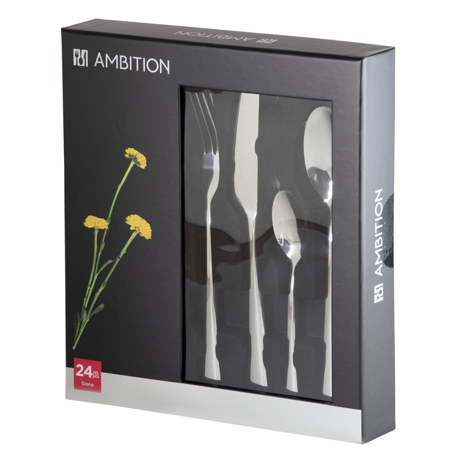 Cutlery set for 6 persons Siena 24-piece Gift Box AMBITION