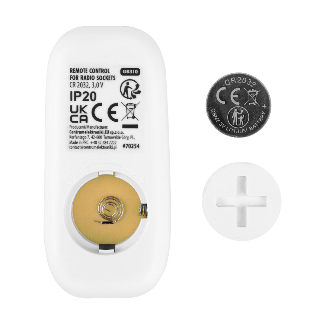 GreenBlue Remote-Controlled Outlets, 3-Pack, Programmable, Range up to 30 m, 220–240 V AC, 50/60 Hz, 16 A, 433 MHz, GB313 F