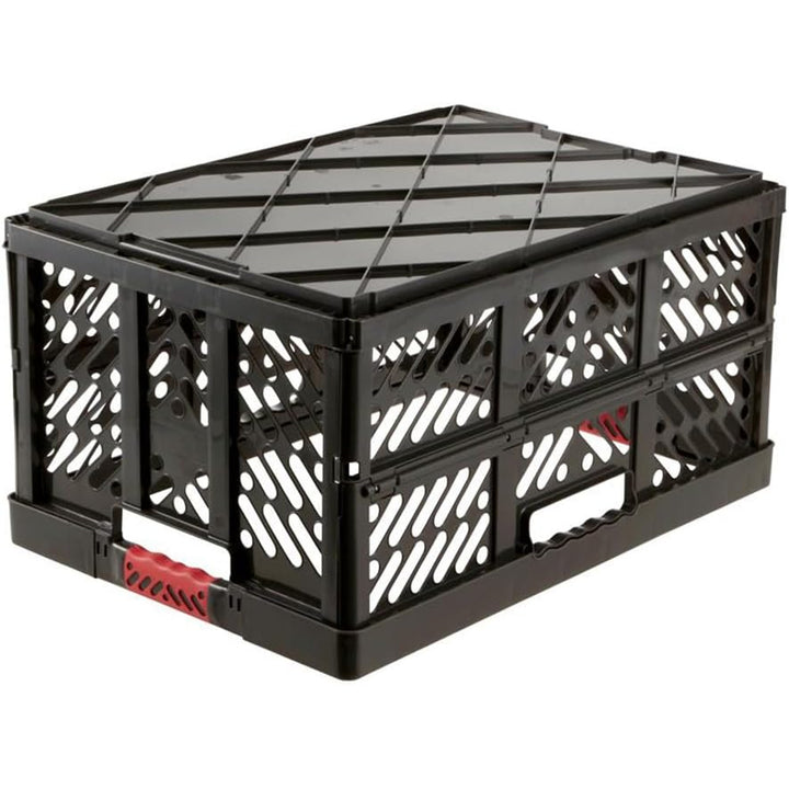 Ben Keeeper plastic folding basket, 45L, graphite, load capacity up to 50kg, soft handles, GS certificate and TUV test, food safe