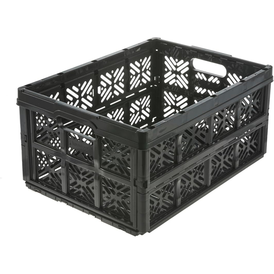 Keeeper Ida Folding Basket, 32L, Black Color, Durable and Easy to Clean