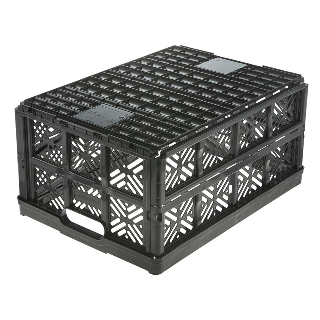 Keeeper Ida Folding Basket, 32L, Black Color, Durable and Easy to Clean