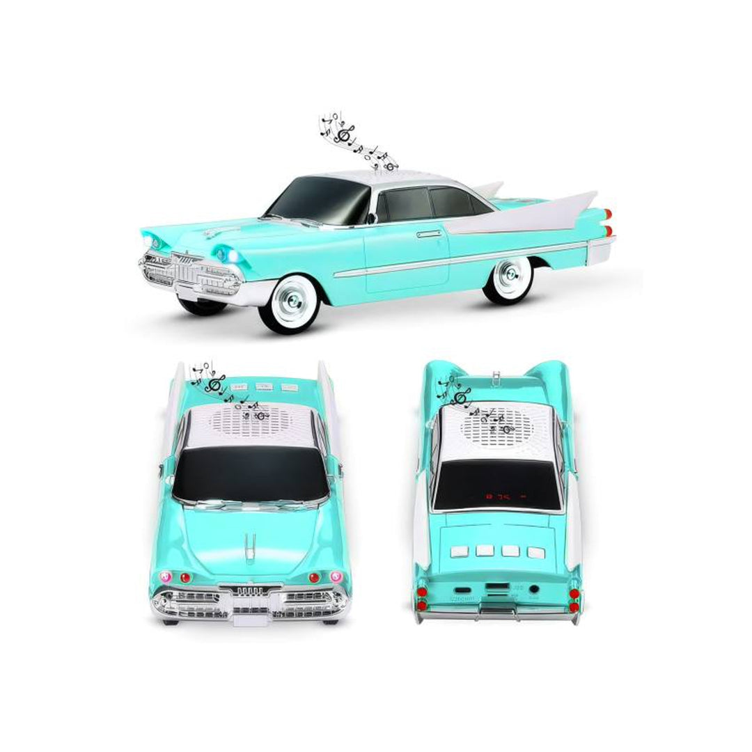 Lamex retro speaker, Bluetooth, FM radio, 1500 mAh battery, blue color, USB AUX MICRO SD slots, LCD display, LXWS1965E