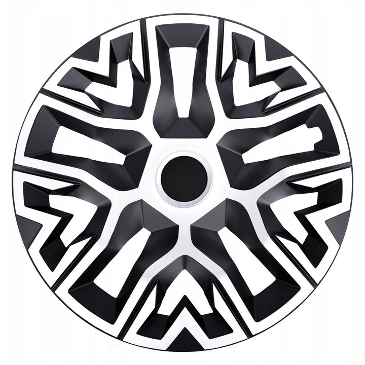 Universal hub cap 16'' NRM The Best Bicolor white and black 1 piece