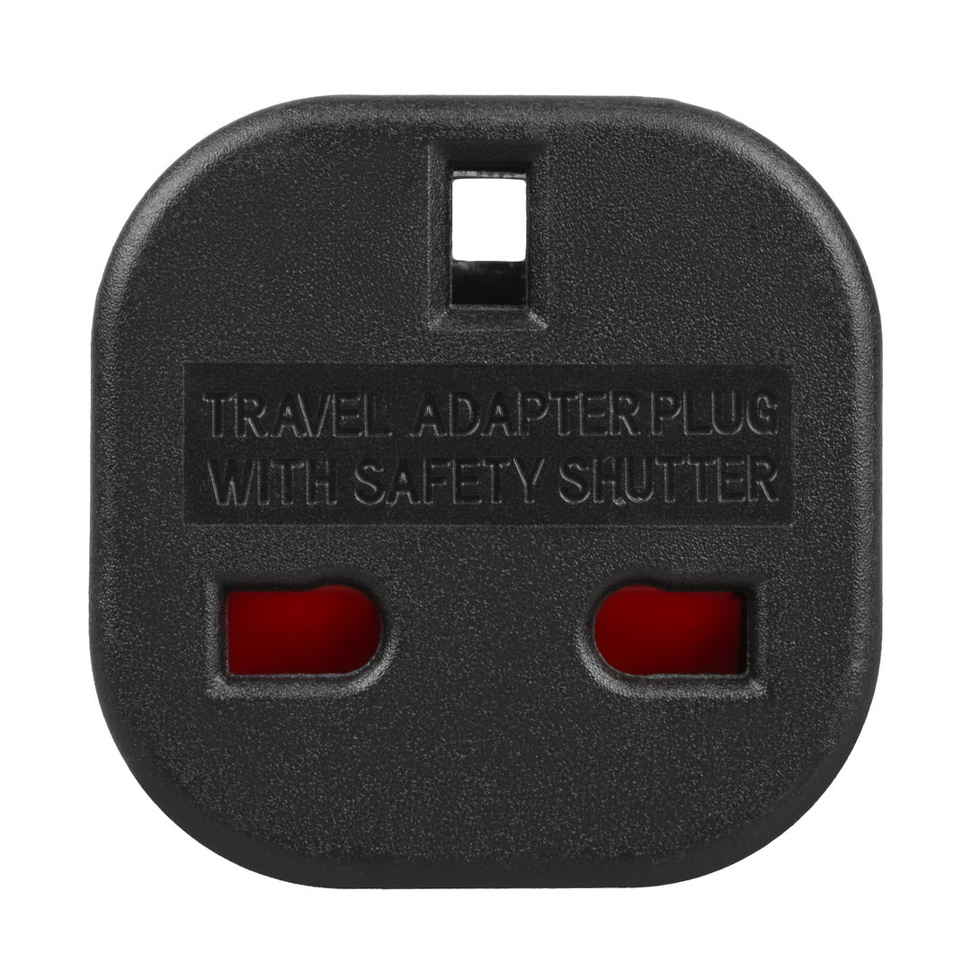 Maclean UK socket to EU plug adapter, black, MCE72, 2 pieces