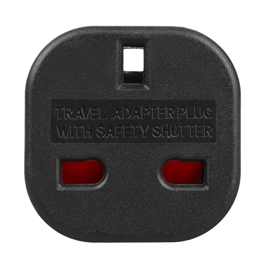 Maclean UK socket to EU plug adapter, black, MCE72, 2 pieces