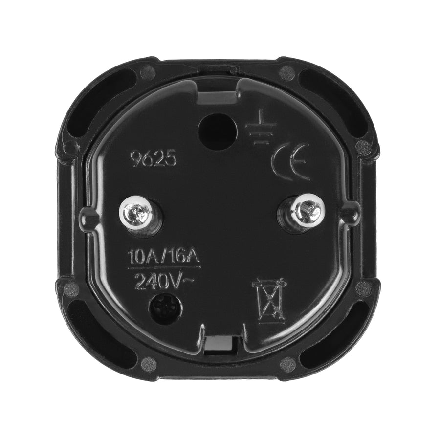 Maclean UK socket to EU plug adapter, black, MCE72, 2 pieces