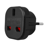 Maclean UK socket to EU plug adapter, black, MCE72, 4 pieces