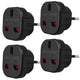 Maclean UK socket to EU plug adapter, black, MCE72, 4 pieces