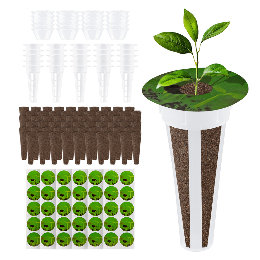 GreenBlue Indoor Plant Growing Accessory Set, seed sponges (60), domes (20), containers (20), and stickers (60), GB133 AS
